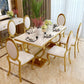 Rectangle Two-Color Dining Table Sintered Stone Table Luxury with Pedestal Clearhalo ' dining_table' 'Dining Tables & Seating' 'Dining Tables' 'furn' 'furn_dining_table' 'Furniture' 'furniture_dining_table' 'Kitchen & Dining Furniture' 'kitchen&dining_furn' 'kitchen' 'kitchen_dining_table' 1200x1200_75c23a62-15f9-497d-a482-0ba3dbfb580f