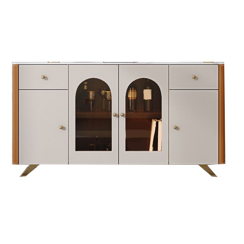 Moderno sideboard buffet a 2-catro e tavolo a buffet a 4 porte con luci a LED