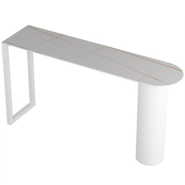 Stone Bar Dining Table Modern Bar Table with Double Pedestal Base for Dining Room Kitchen Clearhalo 'Bar Furniture' 'Bar Tables' 'bar_tables' 'furn' 'furn_bar_tables' 'Furniture' 'furniture_bar_tables' 'Kitchen & Dining Furniture' 1200x1200_75c7d4b6-c554-4c7a-9264-7abc39fe51ca