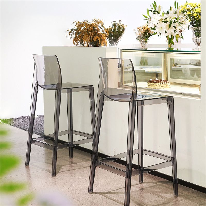 Industrial Plasticr Bar-stool Square Seat Counter Bar Stool with Plastic Legs Clearhalo 'Bar Furniture' 'Bar Stools' 'bar_stools' 'furn' 'furn_bar_stools' 'Furniture' 'Kitchen & Dining Furniture' 1200x1200_75c9dd17-e1e1-4fe5-b255-8b88b47712f5