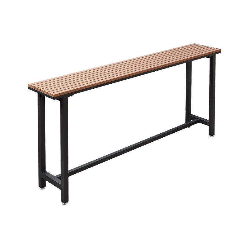 Brown Modern Style Bar Table in Solid Wood and Metal Bar Table for Outdoor Clearhalo 'Bar Furniture' 'Bar Tables' 'bar_tables' 'furn' 'furn_bar_tables' 'Furniture' 'furniture_bar_tables' 'Kitchen & Dining Furniture' 1200x1200_75cac1f8-4646-4554-88fd-6f60cc35e2c1