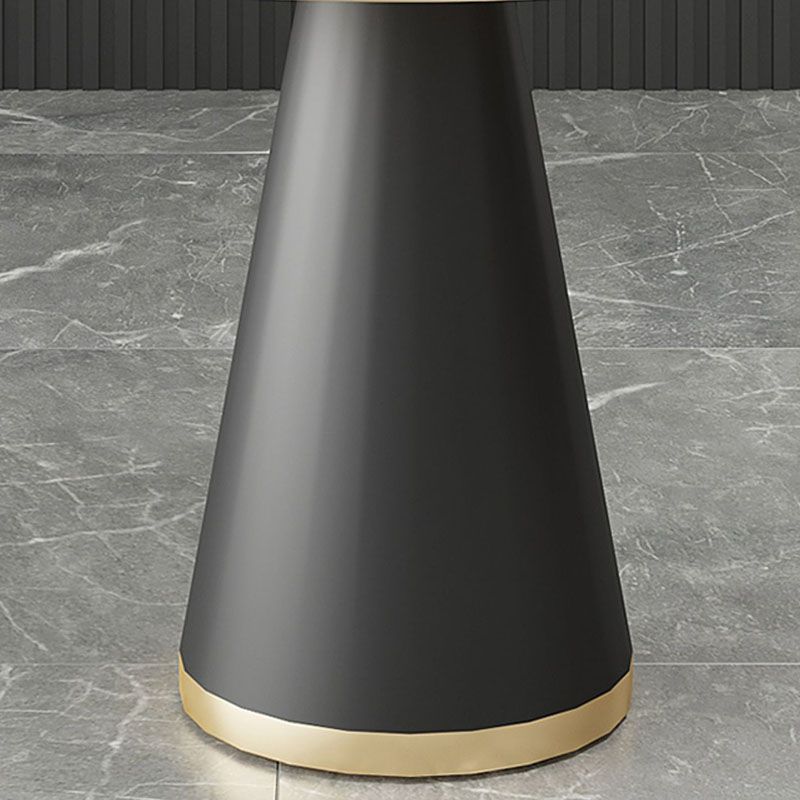 Tavolo da pranzo in stile moderno tavolo in pietra sinterizzata con base di piedistallo