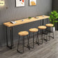 Modern Solid Wood Bistro Accent Dining Table Rectangle Bar Table in Natural Clearhalo 'Bar Furniture' 'Bar Tables' 'bar_tables' 'furn' 'furn_bar_tables' 'Furniture' 'furniture_bar_tables' 'Kitchen & Dining Furniture' 1200x1200_75cc8074-688a-477c-b1df-edbc3466f32d