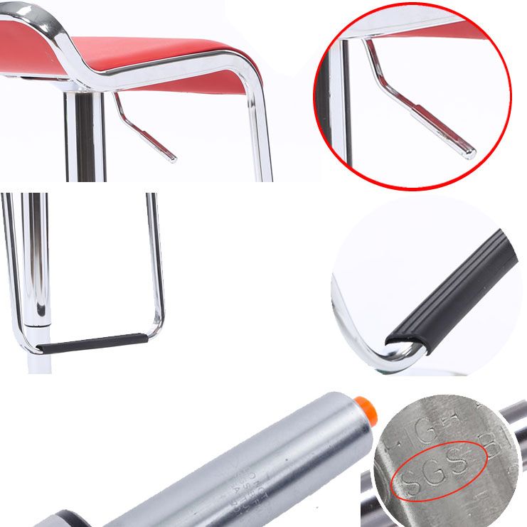 Modern Backrest Liftable Stool Steel Cashier Bar Stool with Leather Cushion and Pedal Clearhalo 'Bar Furniture' 'Bar Stools' 'bar_stools' 'furn' 'furn_bar_stools' 'Furniture' 'Kitchen & Dining Furniture' 1200x1200_75ccc250-0d38-4bea-9fa7-32211ea7fb1b