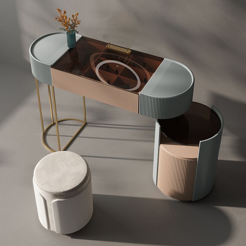 Hedendaagse houten make -up ijdelheid set glazen top ijdelheid kleedtafel