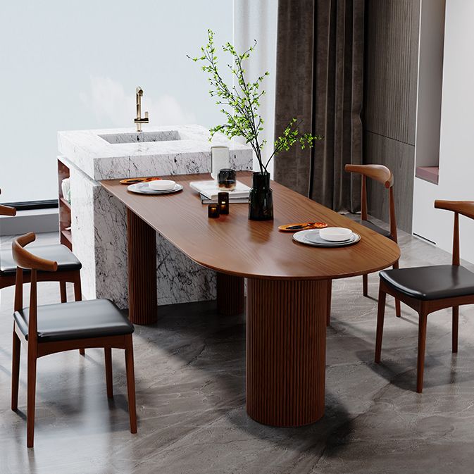 Mesa de comedor de madera maciza, mesa de comedor contemporánea para cocina casera
