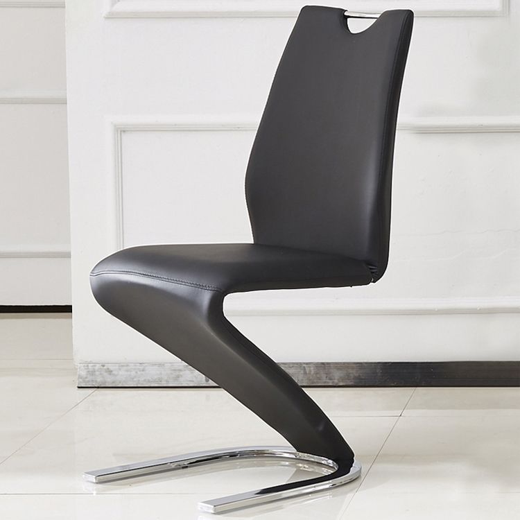 Designer Style Leather Home Side Chair Monochrome Solid Back Dining Chair (Set of 2) Clearhalo ' kitchen&dining_furn' 'Dining Chairs' 'Dining Tables & Seating' 'dining_chair' 'furn' 'furn_dining_chair' 'Furniture' 'furniture_dining_chair' 'Kitchen & Dining Furniture' 'kitchen' 1200x1200_75d29130-69bf-43b2-ad6b-5ea08ebaf540