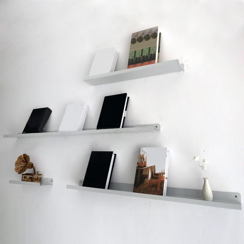 Floating Closed Back Bookshelf Metal Contemporary Bookcase with Shelf Clearhalo 'Bookcases' 'furn' 'furn_bookcases' 'Furniture' 'Office Furniture' 1200x1200_75d2cb93-4dc3-47bb-8bb5-3c46b69fb175