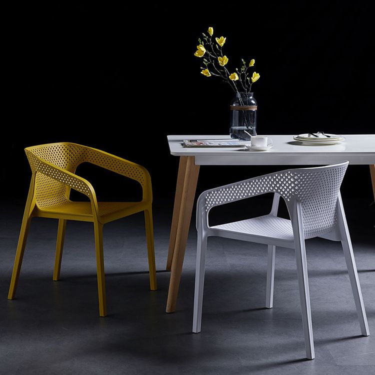 Contemporary Style Plastic Dining Chair Stackable Dining Chairs for Kitchen Clearhalo ' kitchen&dining_furn' 'Dining Chairs' 'Dining Tables & Seating' 'dining_chair' 'furn' 'furn_dining_chair' 'Furniture' 'furniture_dining_chair' 'Kitchen & Dining Furniture' 'kitchen' 1200x1200_75d475f5-5066-4331-9612-6ea4f0367588