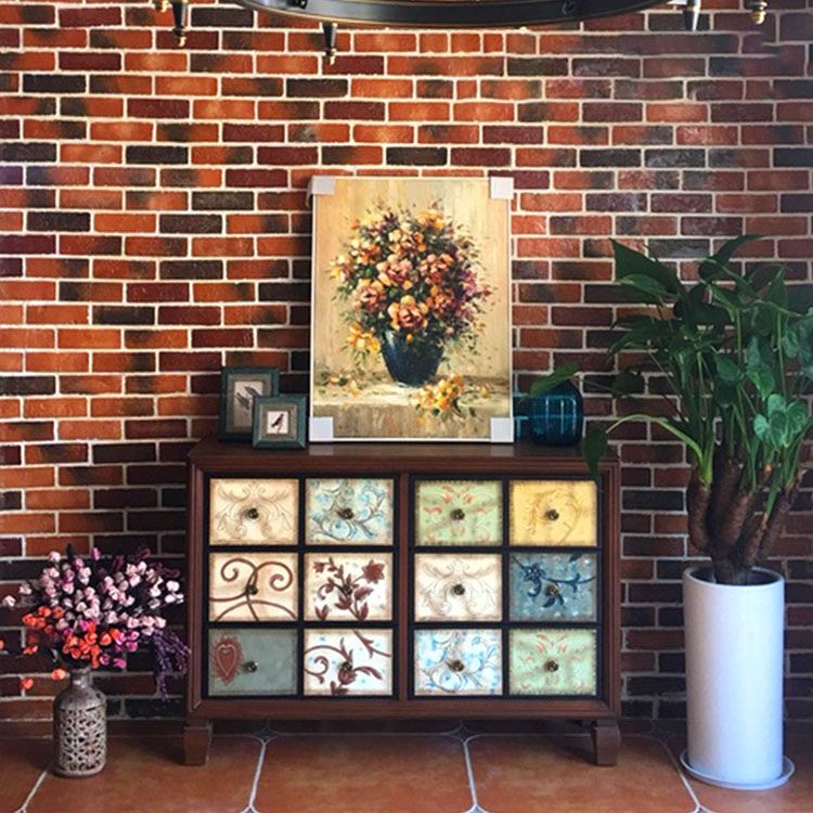 Coffre blanc et marron coffre de rangement en bois traditionnel pour chambre à coucher