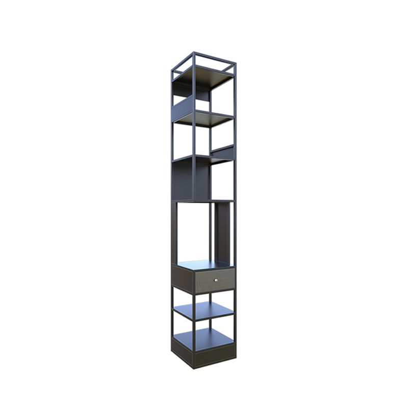 Iron Industrial Corner Bookshelf Open Vertical Bookshelf with Drawer Clearhalo 'Bookcases' 'furn' 'furn_bookcases' 'Furniture' 'furniture_bookcases' 'kitchen' 'kitchen_bookcases' 'Living Room Furniture' 'Office Furniture' 1200x1200_75d4fc23-50d2-4d76-9f86-8ecd60d92ca3