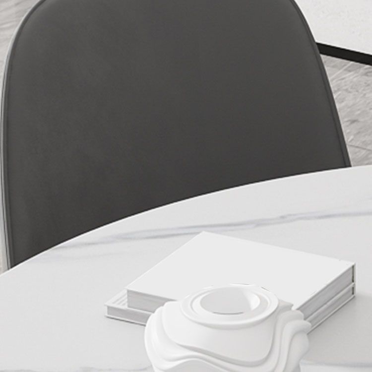Glam 1/7 Pieces Dining Set Circular Stone Dining Table for Kitchen Clearhalo 'Dining Room Sets' 'Dining Tables & Seating' 'dining_room_set' 'furn' 'furn_dining_room_set' 'Furniture' 'furniture_dining_room_set' 'Kitchen & Dining Furniture' 1200x1200_75d5e184-c9c1-4f20-b052-f458b4c0ec3f