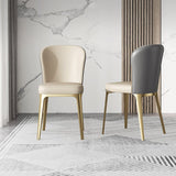 Glam Style Kitchen Dining Chair Metal Dining Armless Side Chair Clearhalo ' kitchen&dining_furn' 'Dining Chairs' 'Dining Tables & Seating' 'dining_chair' 'furn' 'furn_dining_chair' 'Furniture' 'furniture_dining_chair' 'Kitchen & Dining Furniture' 'kitchen' 1200x1200_75d90664-2622-405b-9632-1817219be53e