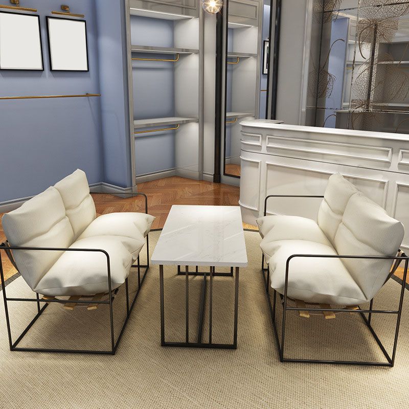 Standaard bank 26,7 "W vierkante armbank met metalen frame voor woonkamer