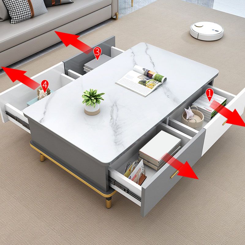 Modern Style Rectangular Design Toughened Glass Top Coffee Table Clearhalo 'Coffee & Accent Tables' 'Coffee Tables' 'coffee_tables' 'furn' 'furn_coffee_tables' 'Furniture' 'furniture_coffee_tables' 'Living Room Furniture' 1200x1200_75db0561-2414-4fe8-abce-bfd6a52d374a