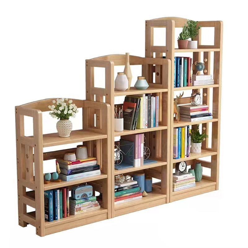 Modern Open Back Standard Bookshelf Wooden Bookcase with Shelves for Study Room Clearhalo 'Bookcases' 'furn' 'furn_bookcases' 'Furniture' 'Office Furniture' 1200x1200_75db52db-0707-4ad4-9952-070f588d786a