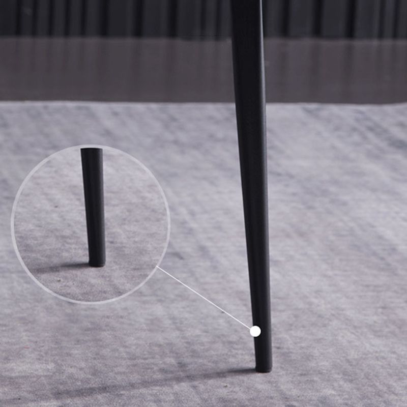 Scandinavian Style Solid Back Armless Dining Chairs Leather Upholstered Dining Chairs (Set of 2) Clearhalo ' kitchen&dining_furn' 'Dining Chairs' 'Dining Tables & Seating' 'dining_chair' 'furn' 'furn_dining_chair' 'Furniture' 'furniture_dining_chair' 'Kitchen & Dining Furniture' 'kitchen' 1200x1200_75dbfc9f-65da-44e2-b5cb-b0a6824c9f64