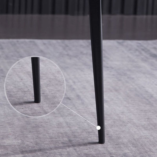 Scandinavian Style Solid Back Armless Dining Chairs Leather Upholstered Dining Chairs (Set of 2) Clearhalo ' kitchen&dining_furn' 'Dining Chairs' 'Dining Tables & Seating' 'dining_chair' 'furn' 'furn_dining_chair' 'Furniture' 'furniture_dining_chair' 'Kitchen & Dining Furniture' 'kitchen' 1200x1200_75dbfc9f-65da-44e2-b5cb-b0a6824c9f64