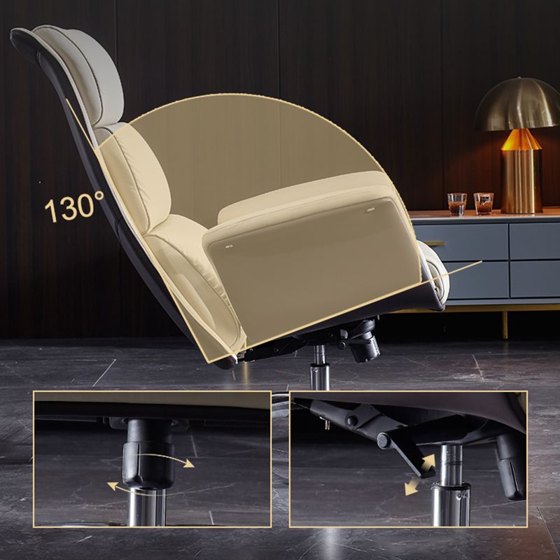 Modern White Managers Chair Adjustable Seat Height Executive Chair for Office Clearhalo 'furn' 'furn_office_chair' 'Furniture' 'Office Chairs' 'Office Furniture' 'office_chair' 1200x1200_75dc3ed9-fade-49ac-bf19-aafca9f9c8d3