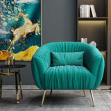 Silla de almohada moderna sólida silla de brazos inclinados tapizados