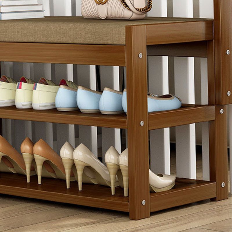 Modern Style Coat Rack Plain Solid Wood Free Standing Coat Hooks Design with Shoes Storage Clearhalo 'Entry & Mudroom Furniture' 'furn' 'furn_hall_tree_coat_racks' 'Furniture' 'Hall Trees & Coat Racks' 'hall_tree_coat_racks' 1200x1200_75dd753c-0e2c-45df-818f-67f20484736d