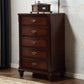 Dark Brown 3/4/5 Drawer Chest 26.57" Wide Solid Wood Accent Chest Clearhalo 'Cabinets & Chests' 'cabinets_chests' 'furn' 'furn_cabinets_chests' 'Furniture' 'Living Room Furniture' 1200x1200_75dd921f-7396-4499-8388-1f145b2b1854