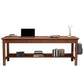 Bureau d'ordinateur en bois massif de style glam