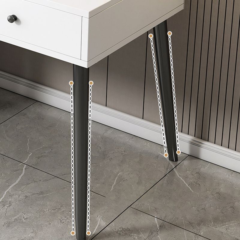 15.75" Wide Make-up Vanity White Makeup Vanity Desk Table with 2 Drawers