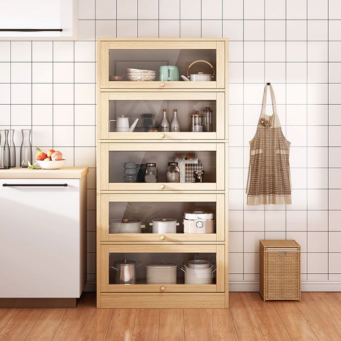 Server da pranzo in legno con porte di vetro moderno server buffet per cucina