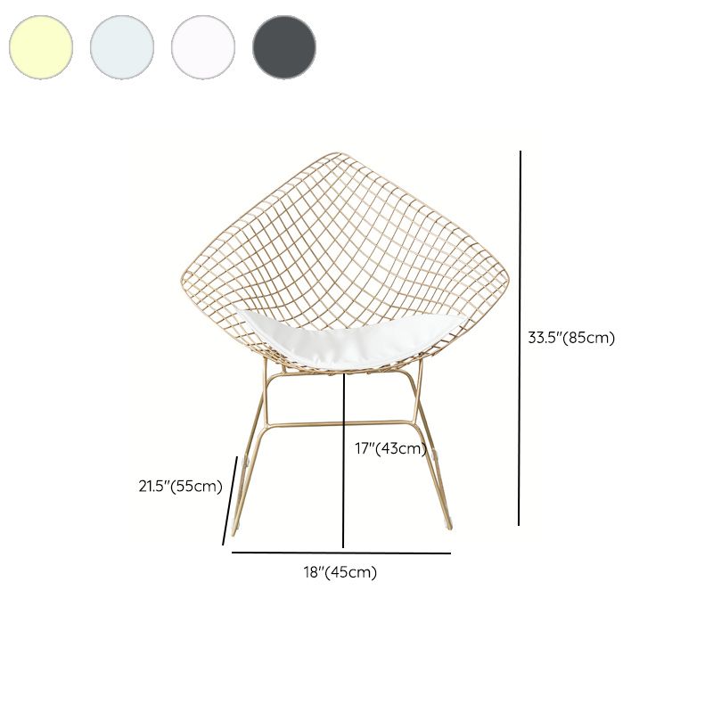 Industriële stijl armstoel kruis achterzijde metalen stoel voor eetkamer