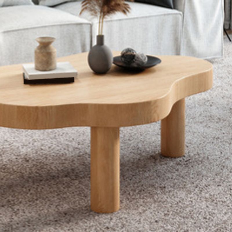 Nordic Cocktail Table 3 Legs Solid Wood Free Form Single Coffee Table Clearhalo 'Coffee & Accent Tables' 'Coffee Tables' 'coffee_tables' 'furn' 'furn_coffee_tables' 'Furniture' 'Living Room Furniture' 1200x1200_75dfeb33-5c77-4da4-878e-998fc747b515