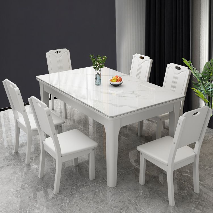 Rectangle Modern Dining Table Sintered Stone Fixed Table with 4 Wood Legs Clearhalo ' dining_table' 'Dining Tables & Seating' 'Dining Tables' 'furn' 'furn_dining_table' 'Furniture' 'furniture_dining_table' 'Kitchen & Dining Furniture' 'kitchen&dining_furn' 'kitchen' 'kitchen_dining_table' 1200x1200_75e01318-cd90-4612-89ba-822157e6d79b