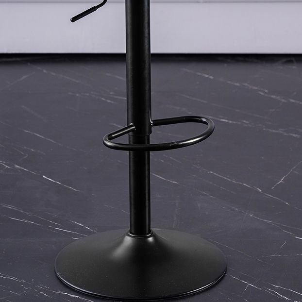 Contemporary Leather Home Stool Matte Finish Adjustable Footrest Barstool Clearhalo 'Bar Furniture' 'Bar Stools' 'bar_stools' 'furn' 'furn_bar_stools' 'Furniture' 'furniture_bar_stools' 'Kitchen & Dining Furniture' 1200x1200_75e16a99-e894-44f9-aeec-d40d2536fe9a