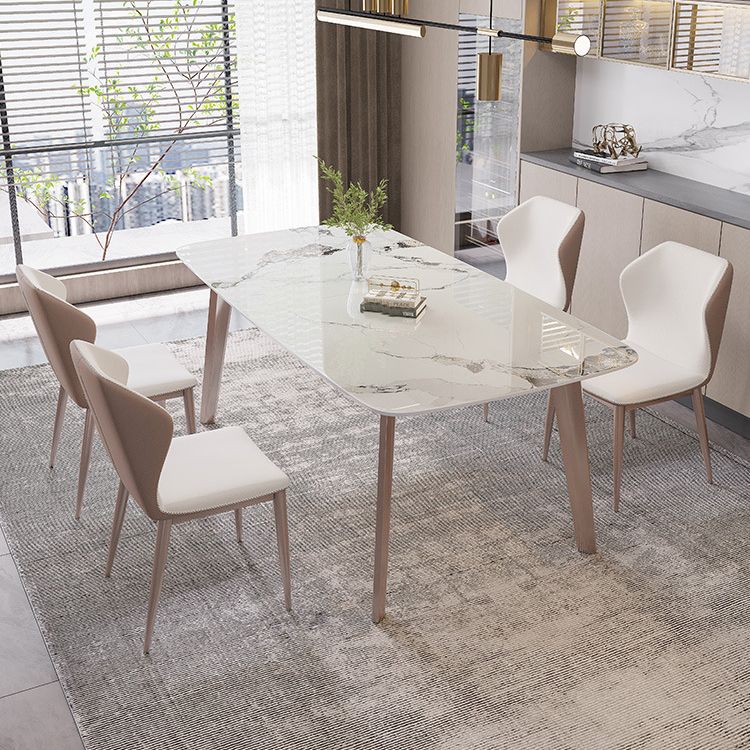 Modern 1/4/5/7 Pieces Dining Set Sintered Stone Dining Table Set for Kitchen Clearhalo 'Dining Room Sets' 'Dining Tables & Seating' 'dining_room_set' 'furn' 'furn_dining_room_set' 'Furniture' 'furniture_dining_room_set' 'Kitchen & Dining Furniture' 1200x1200_75e1e74c-ff39-4b37-a4e2-547e21e412a0