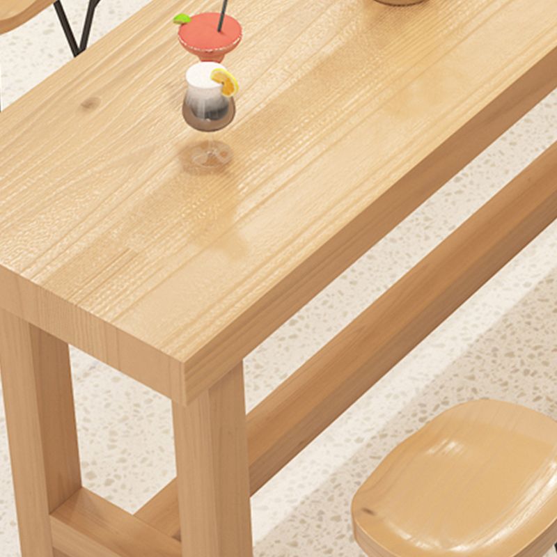 1/6/11 Pieces Modern Rectangle Pub Table Set Wooden Counter Table with Backless Stools Clearhalo 'Bar Furniture' 'furn' 'furn_home_bar_bar_sets' 'Furniture' 'Home Bars & Bar Sets' 'home_bar_bar_sets' 'Kitchen & Dining Furniture' 1200x1200_75e23c61-595b-4655-b09d-bcb2d99ed980