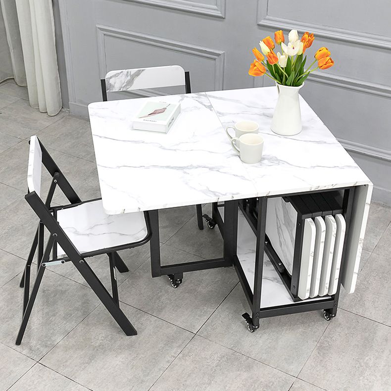 Contemporary Style Sintered Stone Dining Table with Removable Leaf and Trestle Base Clearhalo 'Dining Room Sets' 'Dining Tables & Seating' 'dining_room_set' 'furn' 'furn_dining_room_set' 'Furniture' 'furniture_dining_room_set' 'Kitchen & Dining Furniture' 'kitchen&dining_furn' 'kitchen' 1200x1200_75e3297c-acd0-4a66-bcca-521d279bd8e1