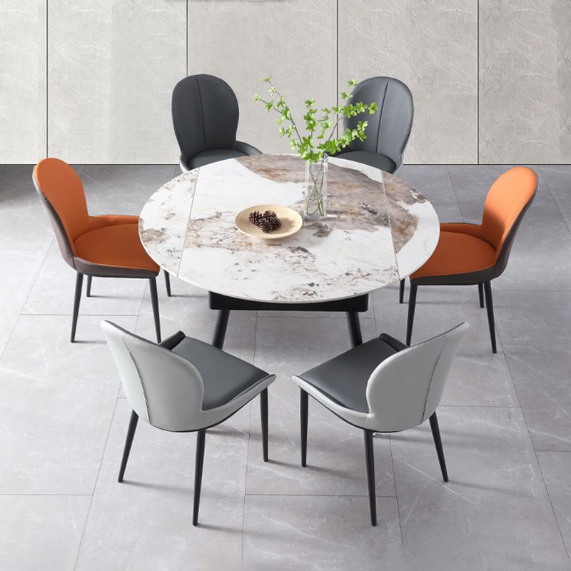Contemporary 1/5/6/7 Pieces Dining Set Round Dining Room Table Set Clearhalo 'Dining Room Sets' 'Dining Tables & Seating' 'dining_room_set' 'furn' 'furn_dining_room_set' 'Furniture' 'furniture_dining_room_set' 'Kitchen & Dining Furniture' 'kitchen&dining_furn' 'kitchen' 1200x1200_75e5c84b-d8a2-4c07-8926-49403b5178fa