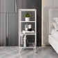 Metal Glam Accent Table Nightstand Open Storage Shelf Included Bed Nightstand with Legs