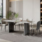Set di tavoli da pranzo rettangolare 1/2/5/7 pezzi set da pranzo in pietra bianca per cucina