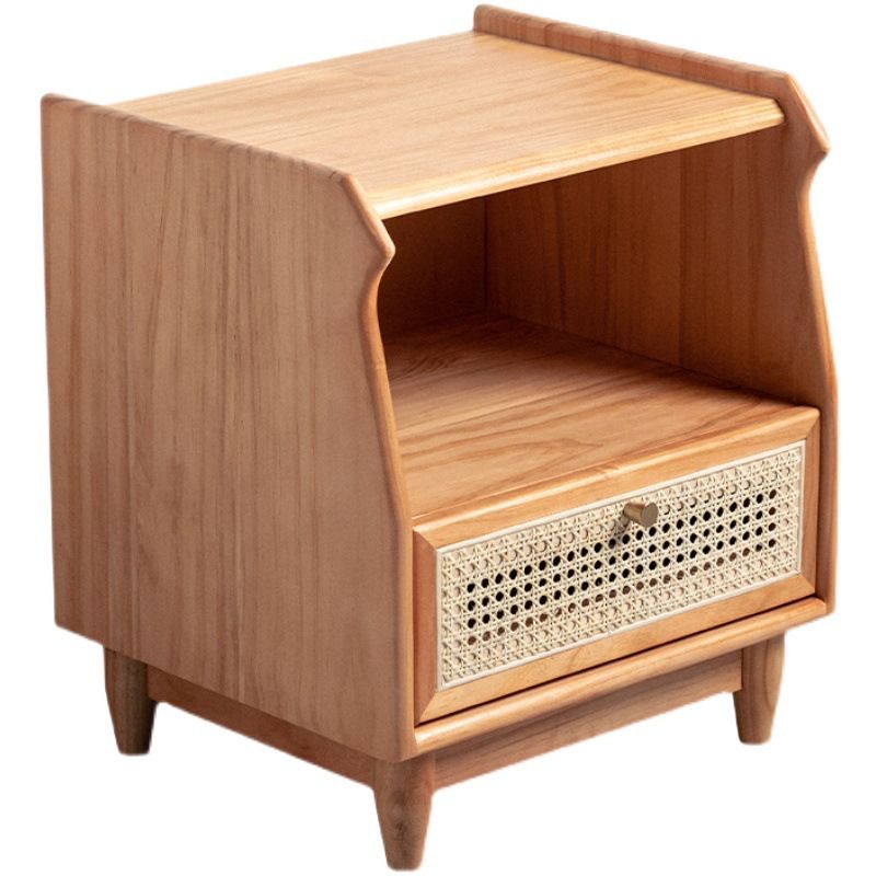 1 Drawer Night Table Modern Solid Wood Nightstand ,20.5" Tall Clearhalo 'Bedroom Furniture' 'furn' 'furn_night_stand' 'Furniture' 'night_stand' 'Nightstands' 1200x1200_75ea4a3a-34bd-4b4a-b988-c465ecca8037