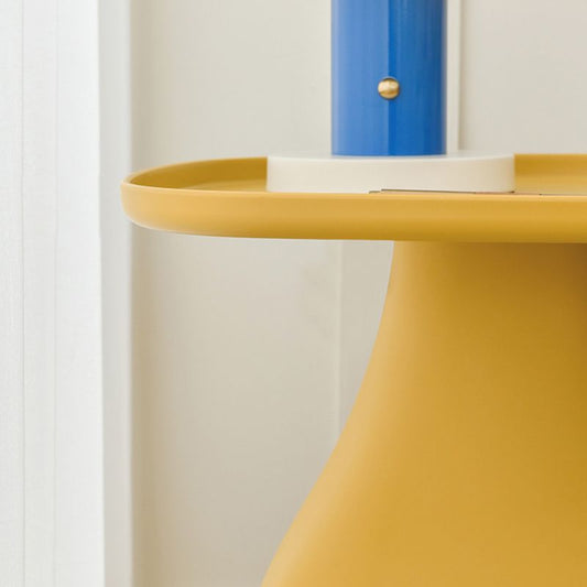 Moderna dormitorio de plástico de plástico dormitorio de acento pequeño mesita de noche sin almacenamiento