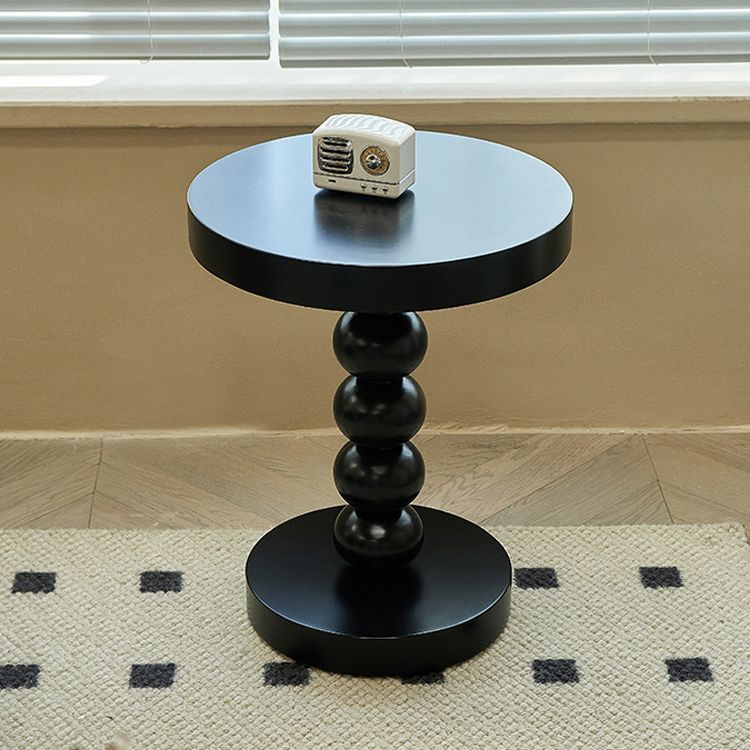 Traditional Round Wooden End Table 15.74" Wide Pedestal Side Table