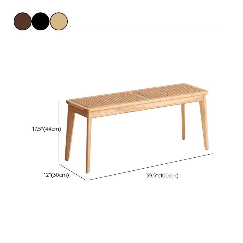 Tropical Solid Wood Bedroom Bench 17.3" Height Seating Bench with Legs Clearhalo 'Benches' 'Chairs & Seating' 'furn' 'furn_benches' 'Furniture' 'Living Room Furniture' 1200x1200_75eb497d-1099-4de7-a927-9e4a7c5f1019