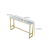 Table de hauteur de bar Glam White Faux Marble Top Bistro Pub Table pour le patio Utilisation
