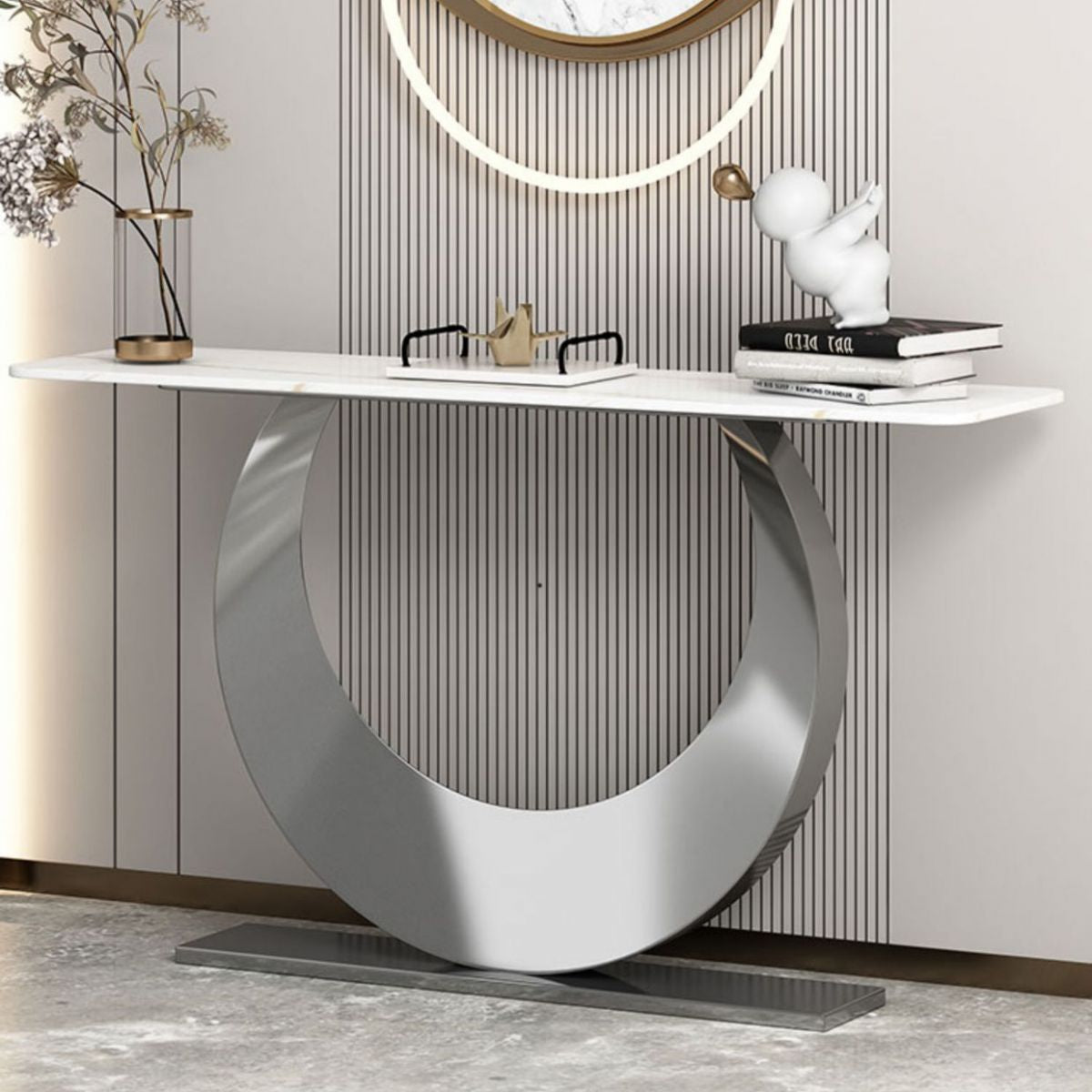 Contemporary Console Accent Table Antique Finish Rectangle Console Sofa Table Clearhalo 'Console Tables' 'console_tables' 'Entry & Mudroom Furniture' 'furn' 'furn_console_tables' 'Furniture' 1200x1200_75ee94a7-1694-4ce7-9832-438cf8230c34