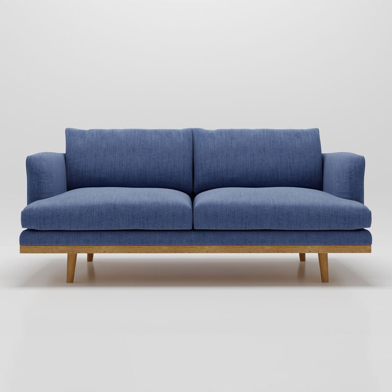 Modern 29.52" H Cotton Blend Wood Frame Recessed Arm Loveseat Clearhalo 'furn' 'furn_sofas' 'Furniture' 'Living Room Furniture' 'Sofa' 'sofas' 1200x1200_75f07f4a-793a-47ba-a3de-b15b5b2f1b18