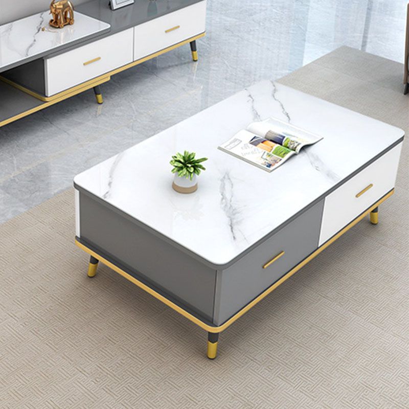 Modern Style Rectangular Design Toughened Glass Top Coffee Table Clearhalo 'Coffee & Accent Tables' 'Coffee Tables' 'coffee_tables' 'furn' 'furn_coffee_tables' 'Furniture' 'furniture_coffee_tables' 'Living Room Furniture' 1200x1200_75f1c27c-816c-45bc-a62f-ea521e16b63a