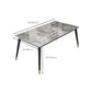 Modern 4 Legs Dining Table Grey Stone Top Table for Dining Room Clearhalo 'Dining Tables & Seating' 'Dining Tables' 'dining_table' 'furn' 'furn_dining_table' 'Furniture' 'Kitchen & Dining Furniture' 1200x1200_75f22fda-52d7-488d-bff9-2ba79a06d082