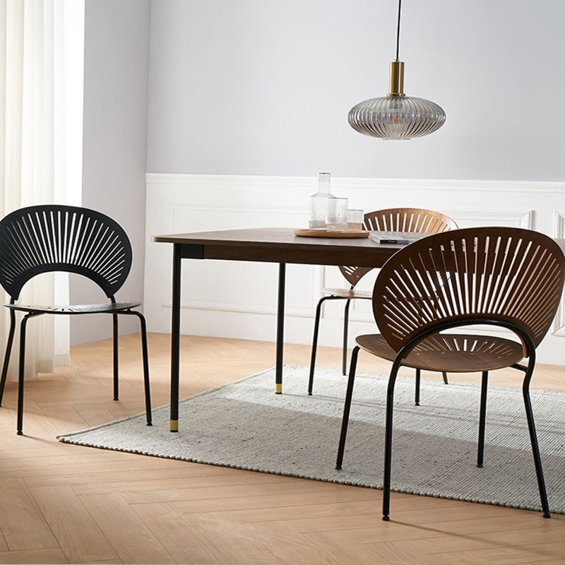 Industrial Open Back Chairs Dining Armless Chair for Kitchen with Metal Legs Clearhalo 'Dining Chairs' 'Dining Tables & Seating' 'dining_chair' 'furn' 'furn_dining_chair' 'Furniture' 'furniture_dining_chair' 'Kitchen & Dining Furniture' 1200x1200_75f3d6e0-2cef-48c4-84e9-267ff27e3ca5