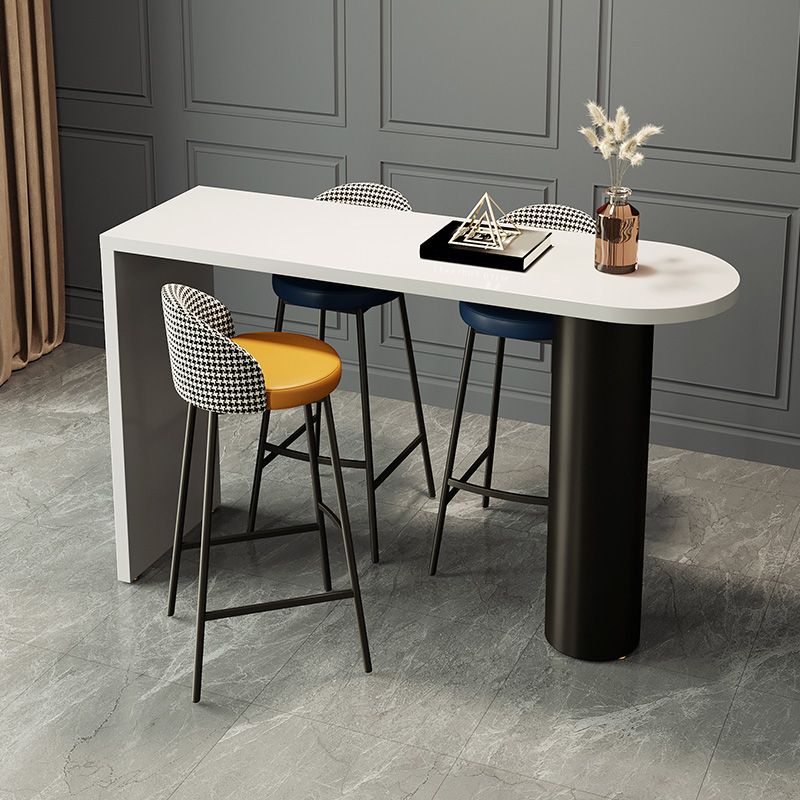 Juego de mesa de pub moderno de forma libre, juego de mesa de bar superior de madera maciza de 1/3/4 piezas